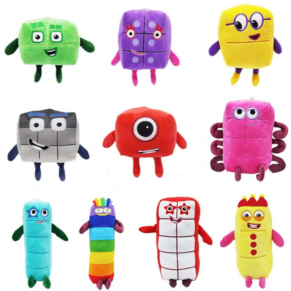 14-18cm Cartoon Number Plush Doll Toys Educational Stuffed Movie Anime Kids Early Childhood Birthday Christmas Gift