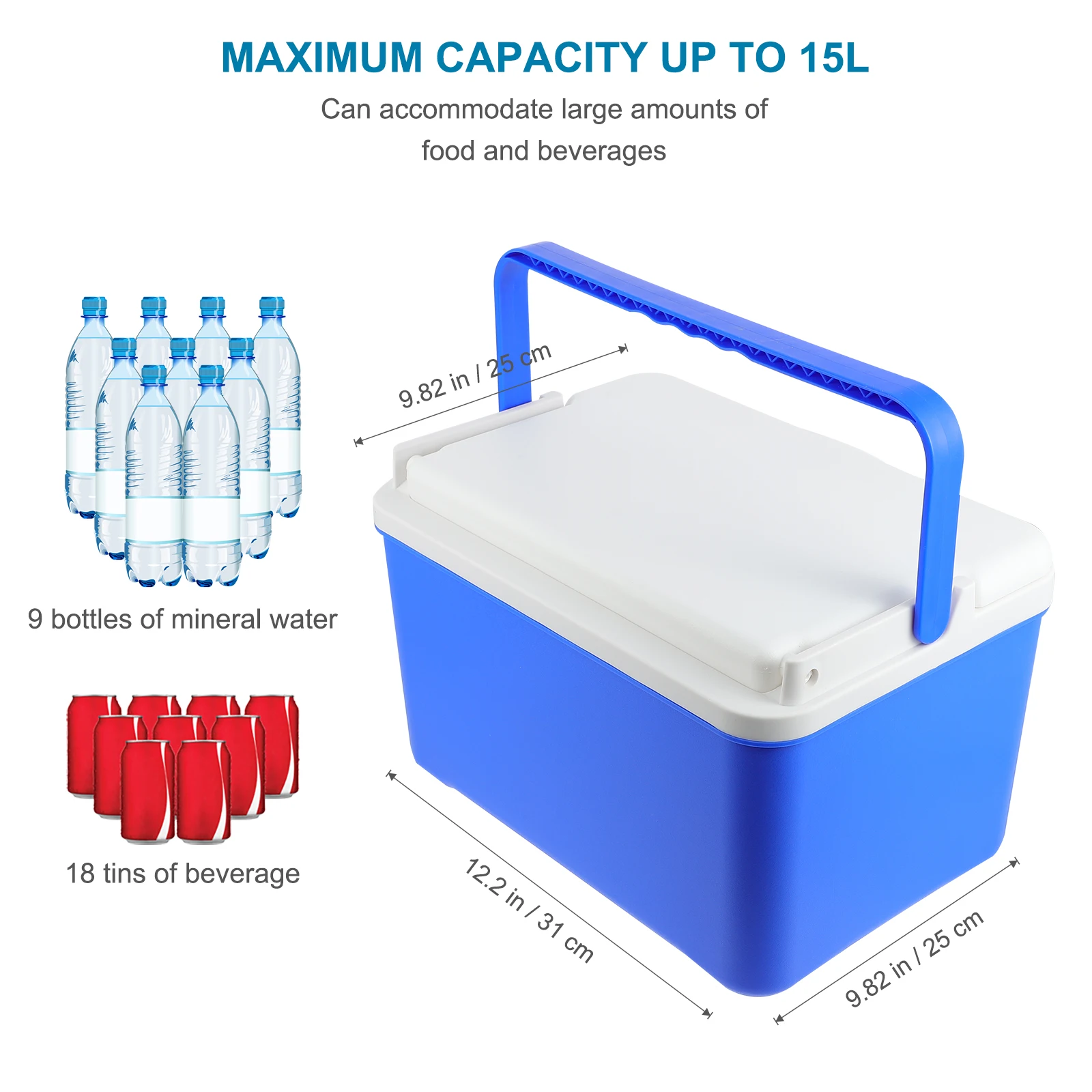 

Portable 12L PVC Insulated Picnic Basket Leak Proof Lunch Bag Cooler Box Large Size Storage Basket for Outdoor Travel