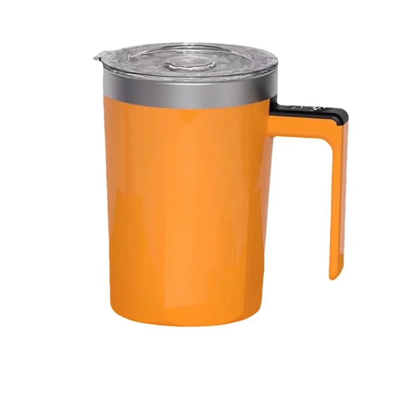 AC39-400ML Чашка для смешивания Светодиодный дисплей температуры Кофейная чашка из нержавеющей стали Магнитная вращающаяся чашка для перемешивания кофе Самоперемешивающаяся кружка