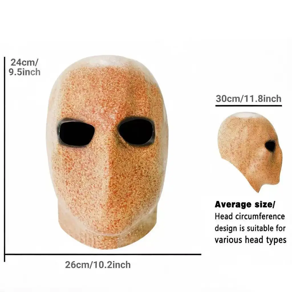 Creepy Faceless Alien Full Head Mask Latex Horror Cosplay Mask, Scary Monster Helmet For Halloween Party Costume Props