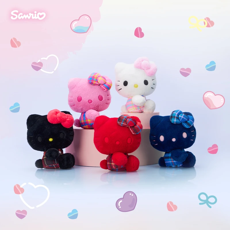 Sanrio Series Hello Kitty 50th Anniversary Doll Anime Peripherals Collected Decoration Hanging Child Toys Surprise Birthday Gift