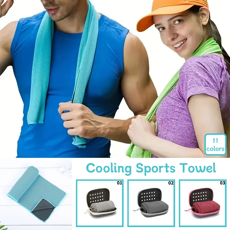 

Cooling Towel for Neck and Face Microfiber Sport Towel Breathable Soft Chilly Ice Towel Sweat Towels for Gym Golf Yoga with Box