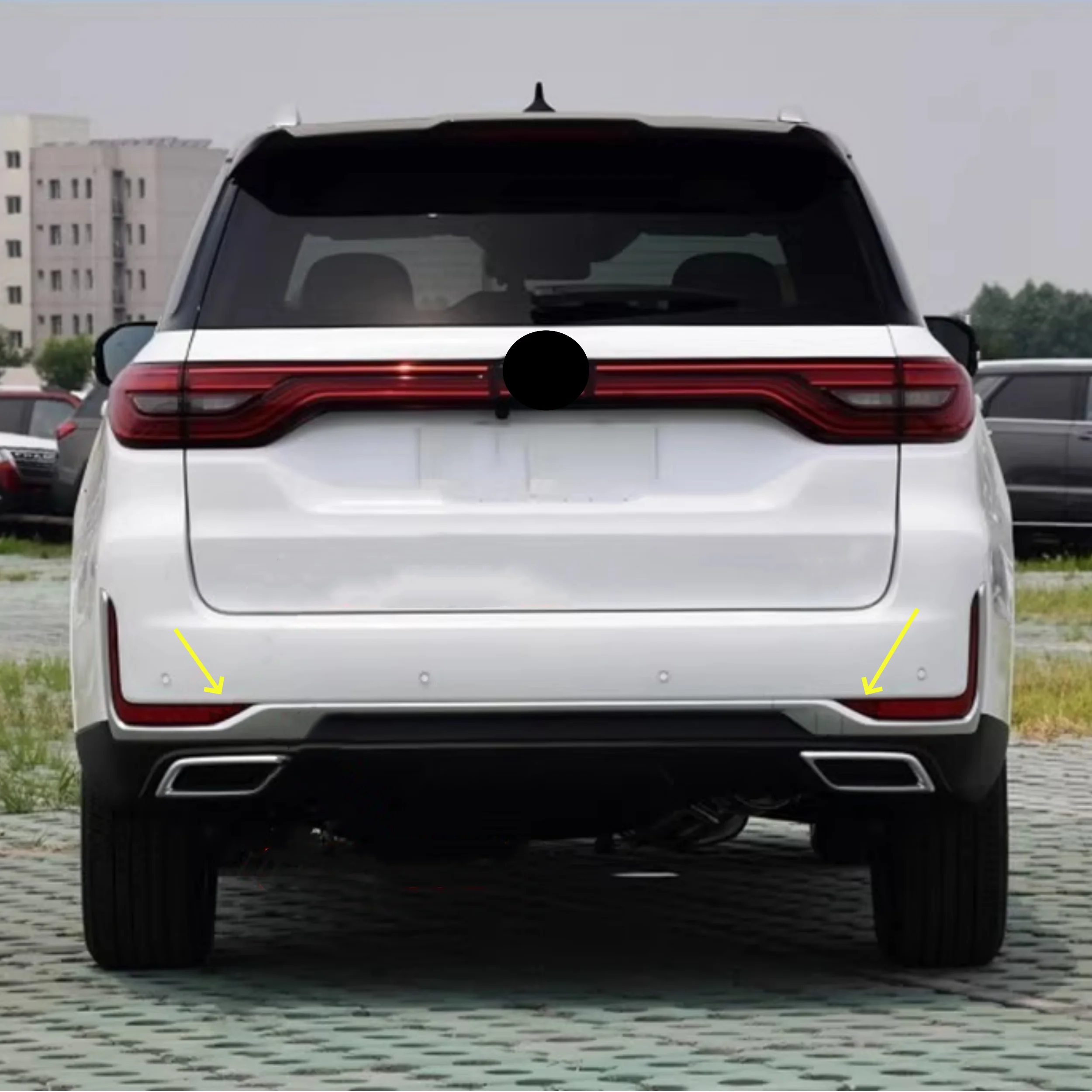 

Лампа заднего бампера автомобиля, накладка для Changan CS95 2019-2021, задний бампер, противотуманная фара, декоративная полоса, автомобильные аксессуары