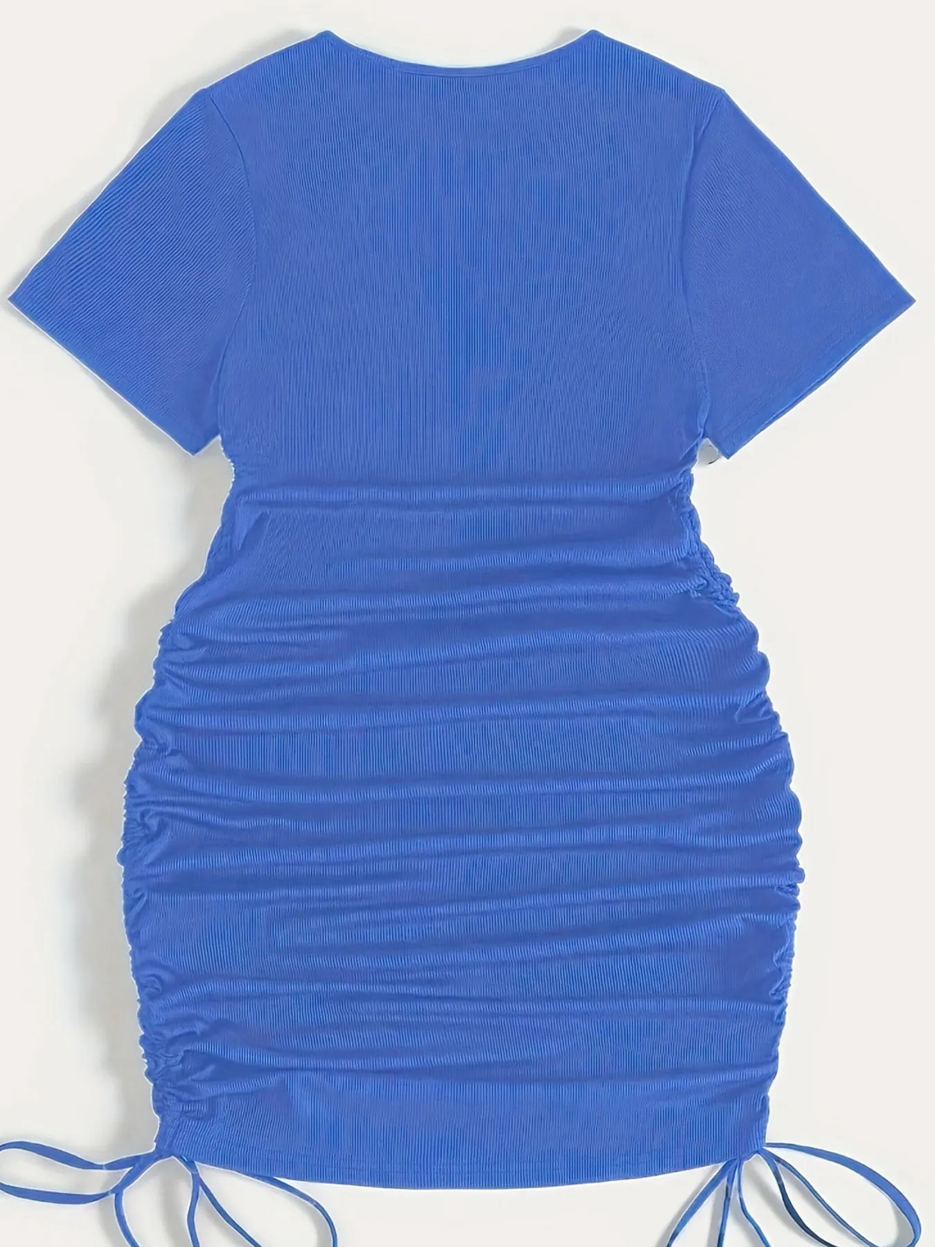 فستان نسائي كبير محبوك أنيق بلون سادة #5