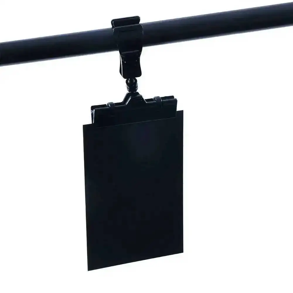20 Stück schwarze, transparente Preisschildhalter, Klemm-Schilderclips, Greifer zum Anbringen an Würfeln oder zum Aufhängen an Regalwänden – Detail 10