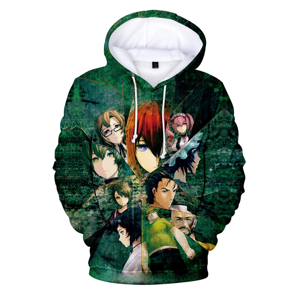 

Steins Gate Hoodie 3D Tracksuit Long Sleeve Women Men Sweatshirt Harajuku Streetwear Okabe Kurisu Camisas 90s Anime Clothes