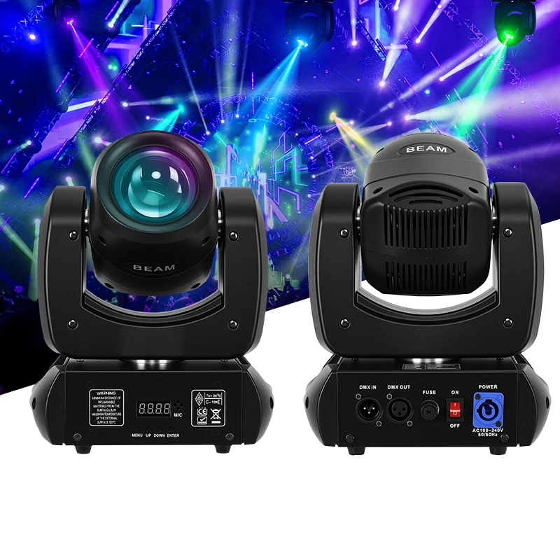 

1/2/4PCS 120W Moving Head Party Lights 18Prism 8 Gobos And 8 Colors DMX/Sound Control Beam Strobe For DJ Club Disco Christmas