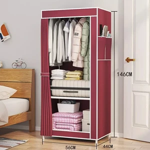 Simple wardrobe for clothes, folding cabinet, minimalist fabric cabinet, dust-proof hanger 10 Main Sales Folding Cabinet - №8