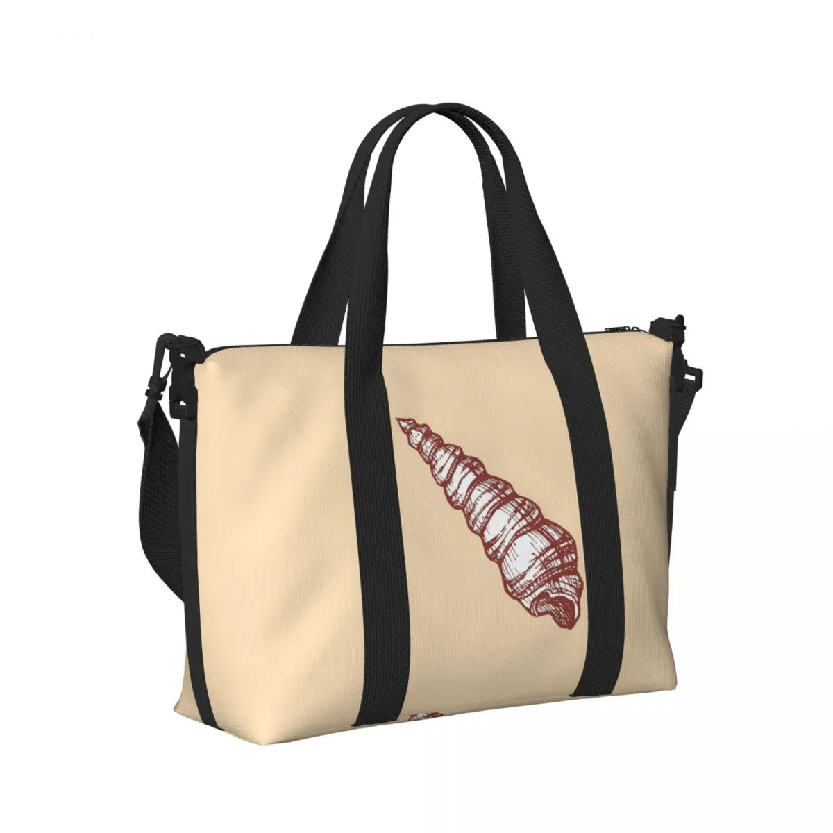 

Hand drawn Seashell Art Beach Travel Bag Large Capacity Tote Bags for Gym Sport Women Shopping Duffle Shoulder Bag