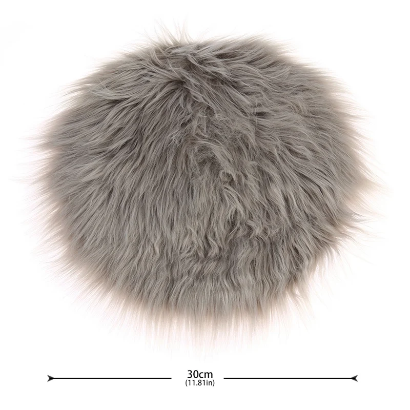 30cm Soft Artificial Wool Sheepskin Cushion Chair Bedroom Mat Artificial Wool Rug Warm Hairy Carpet Seat Fur Rugs