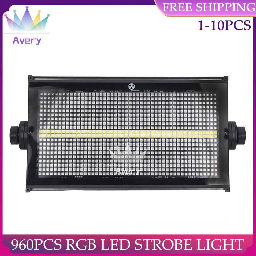 

No Tax 1-10Pcs 8+8 Segment 960pcs RGB DMX 512 Flash LED Strobe Wash Light for Bar DJ Disco Club Background DJ Disco Club Party