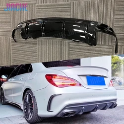 For CLA Class Carbon Fiber Rear Lip Diffuser Spoiler For Mercedes Benz W117 CLA 180 200 250 260 CLA45 For AMG Sport 2013 -2018