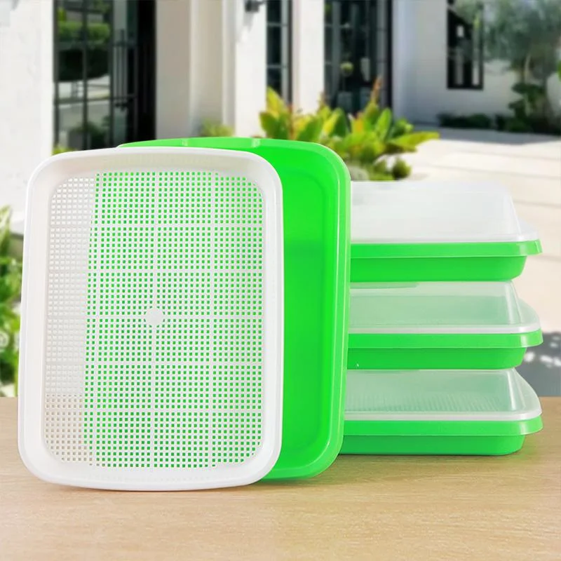 2pcs/set Seed Sprout Tray Germination Tray Microgreens Sprouter Garden Grow Nursery Pots Horticultural Hydroponic Systems Tray