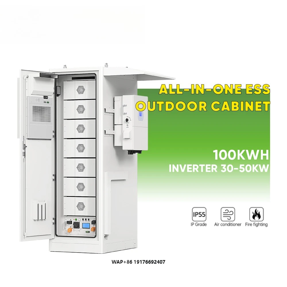 30kw 40kw 50kw Inverter and 100kwh Battery All in One Bess  Outdoor Cabinet Solar Energy Storage Battery System