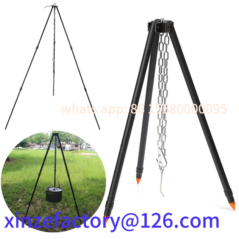 

Be suitable for Camping Campfire Tripod for Hanging Pot Outdoor Cookware Picnic Cooking Pot Grill