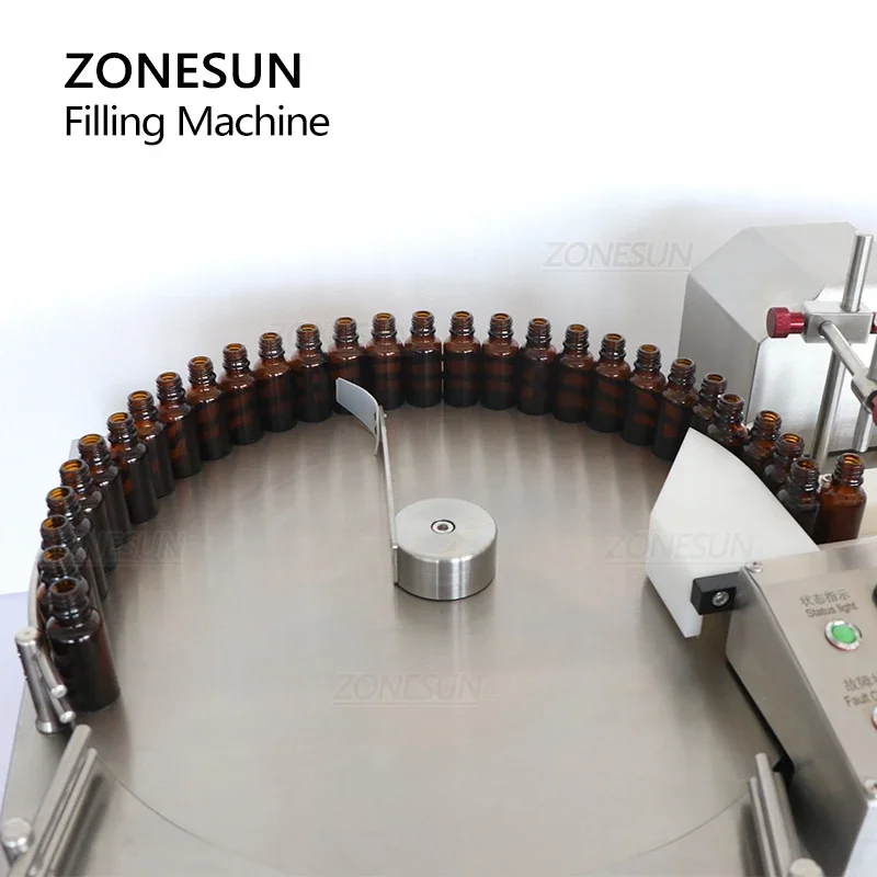 ZONESUN ZS-LPG1 Automatic Liquid Filling Machine Ceramic Pump Small Dose Vial Reagent Bottle Unscrambler