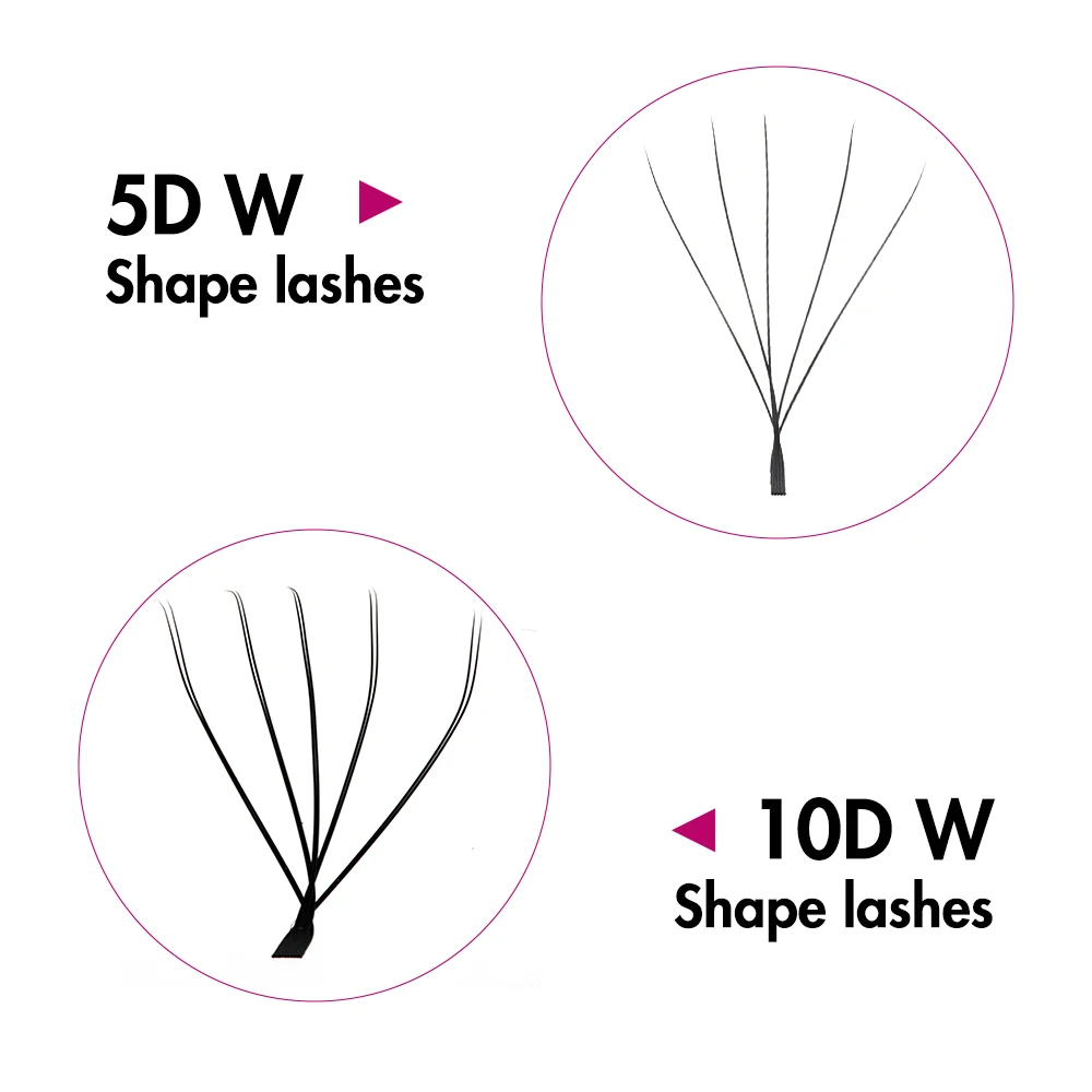 Fadvan 10D W Shape Lashes Extension Dense Double Layer 5D W Eyelashes Premade Fans False Lash