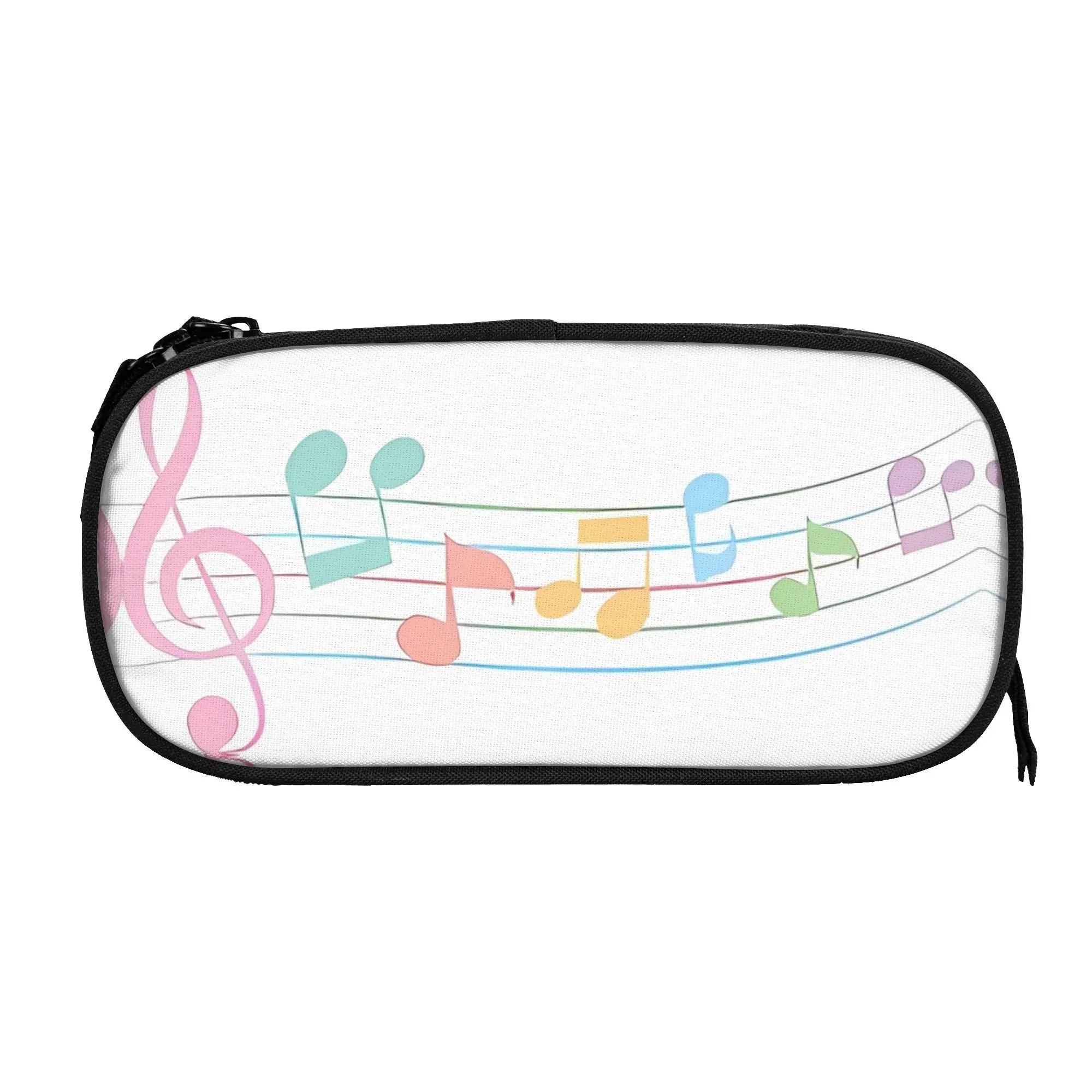 1 piece Stylish Colorful Pencil Case Boys Pen Bag Music Notes School Stationery Bag