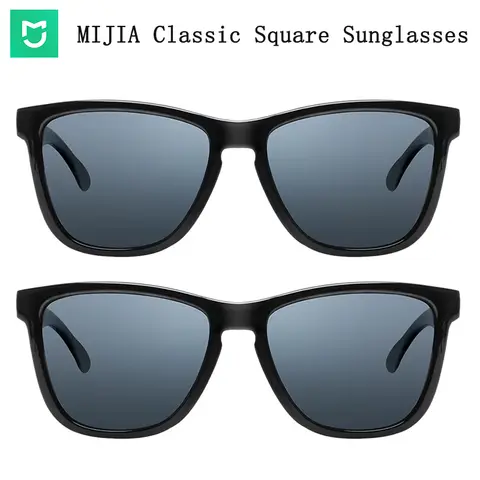 Original MIJIA Classic Square Sunglasses TAC Polarized Lenses Glasses Retro Light Frame Screwless UV Protection Driver Women Men