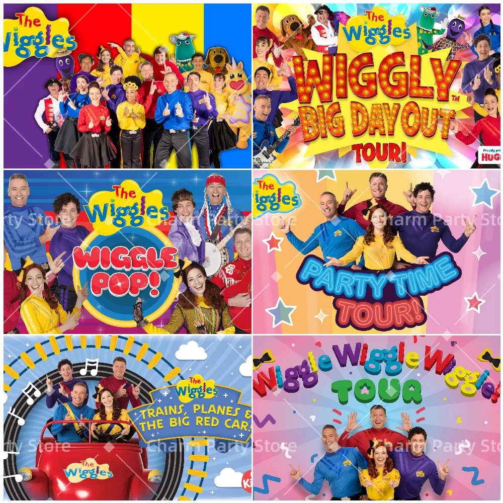 

The Wiggles Backdrop Hot Pop Music Stars Backgrounds Party Supplies Photography Prop Decoration Early Education Kids Child Gifts