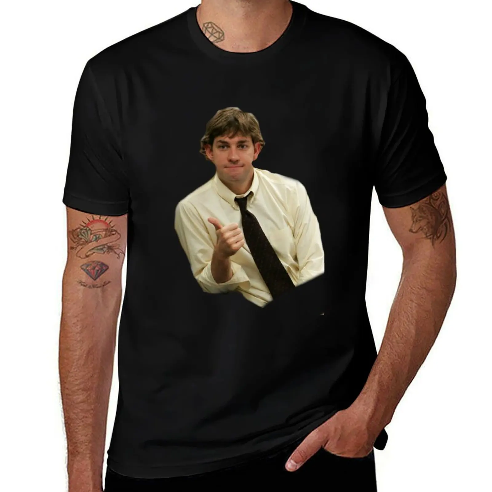 

Футболка jim halpert thumbs up, мужская дизайнерская футболка для мужчин, белая футболка