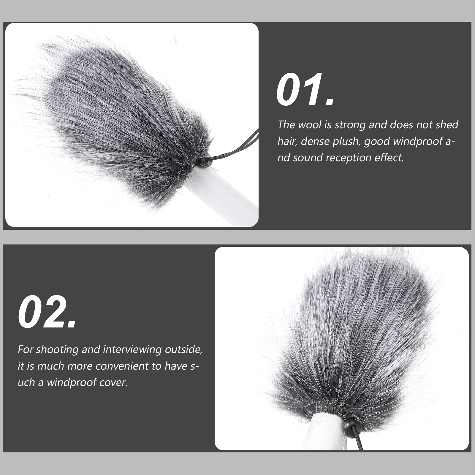 

Windproof Faux Microphone Cover Windscreen Muff Outdoor Wind Cover Breath Saliva Protection Reusable Mic Accessory ry