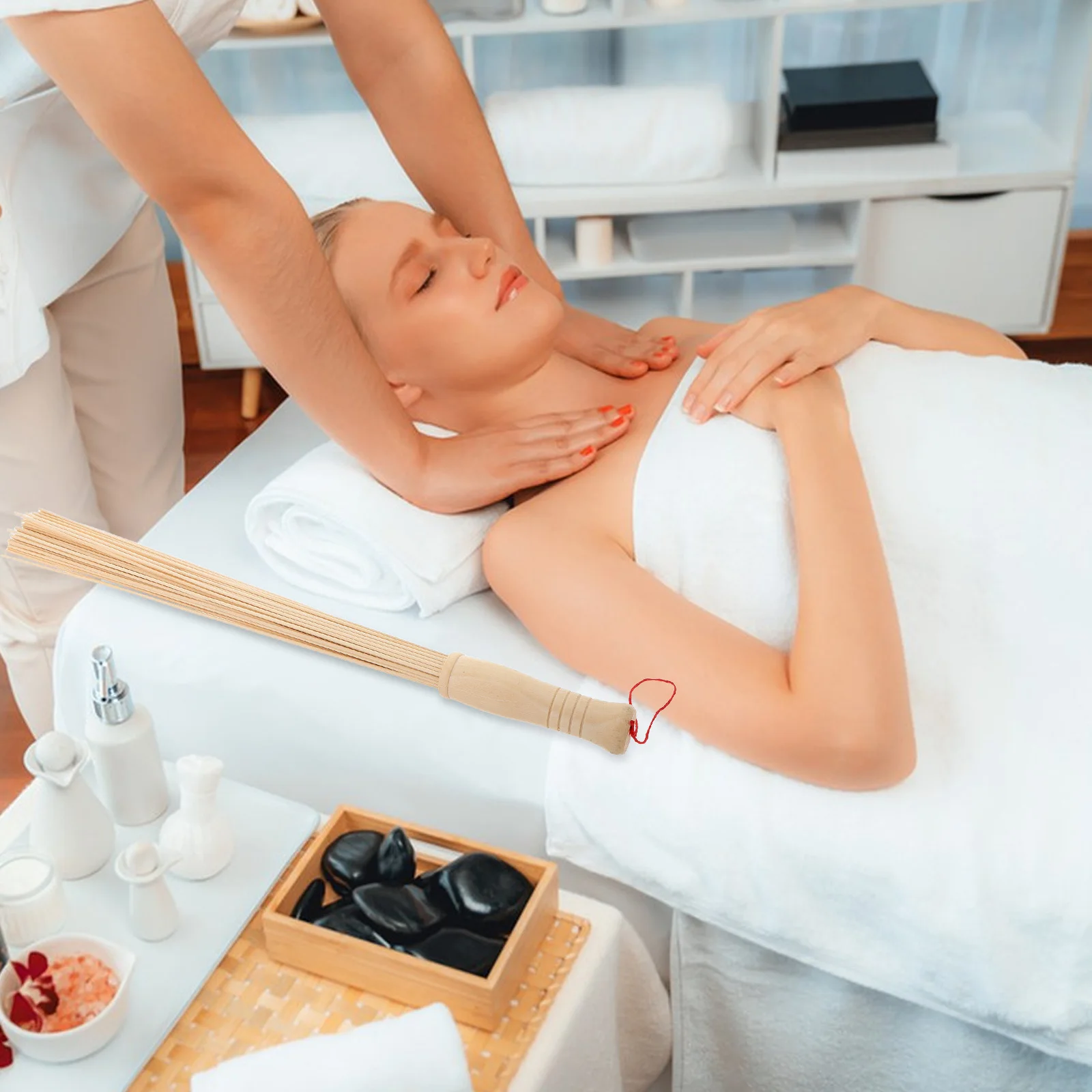 الخيزران عصا تدليك الظهر لتخفيف الآلام مريح الخشب أداة علاج العضلات مهدئا المحمولة المنزل السفر مكتب الخشب أداة مساج