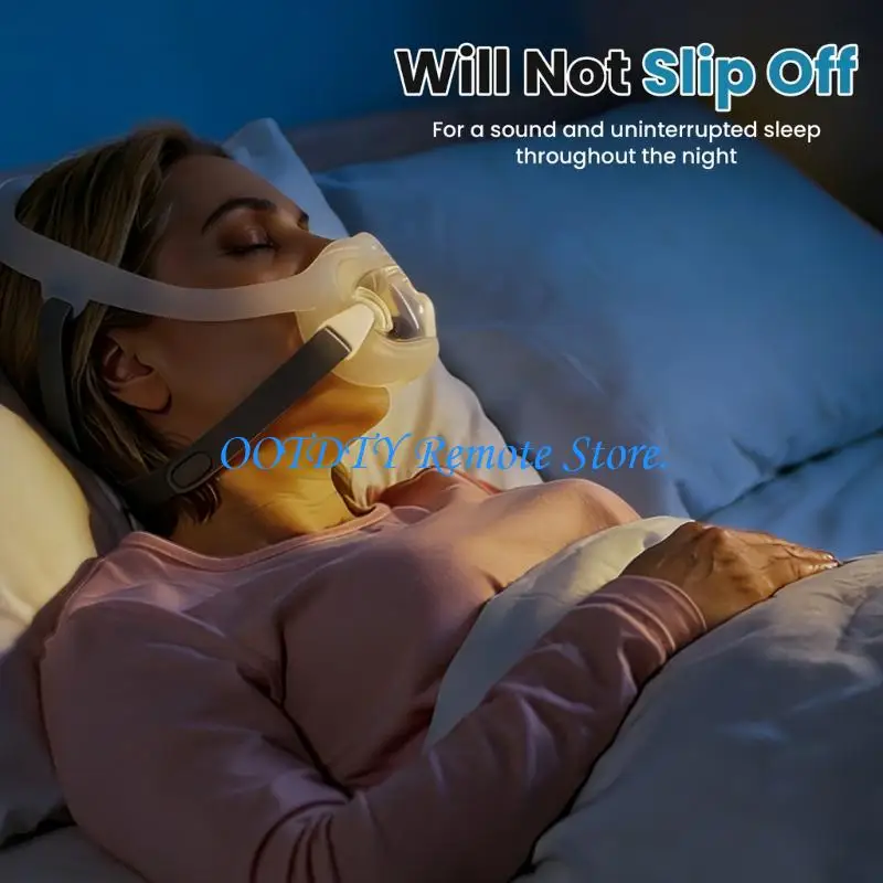 Routine Mask Maintenance Headgear with Clip CPAP Nasal Pillow Mask Full Face Mask, Soft Fabric Contact Area