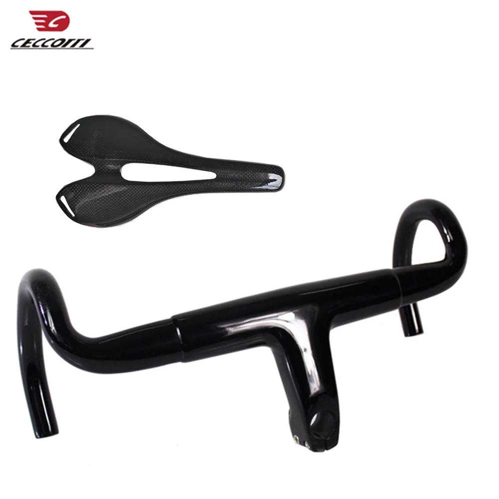 Integrated Handlebar with Saddle for Road Bicycle, Full Carbon