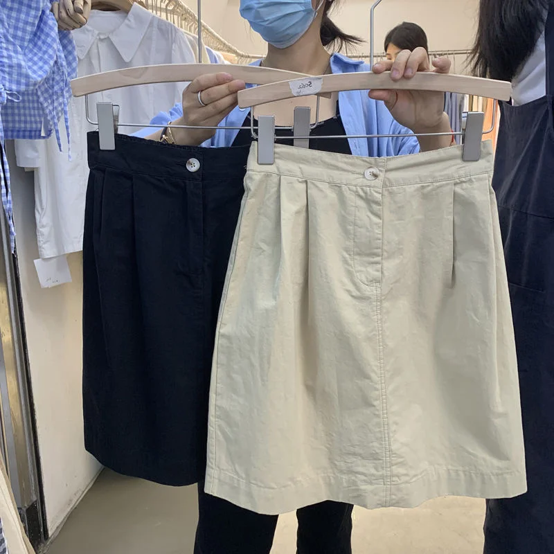 

plus Size 300 Pounds Fashionable Korean Style Half-length Skirt Women's Loose Versatile Summer A-line Short Skirt