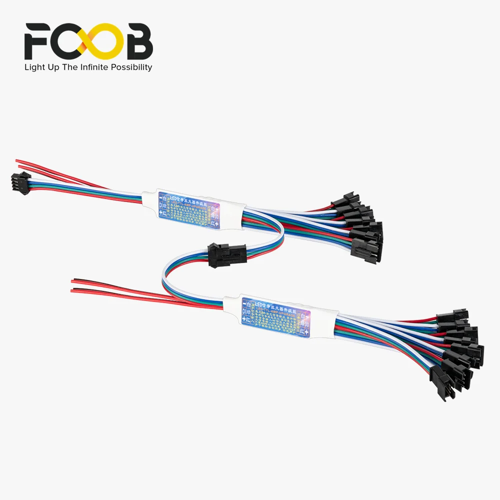 

Обновленный мини-усилитель сигнала TTL, повторитель для WS2812B WS2811 WS2815 WS2805, 3-контактная 4-контактная адресная светодиодная лента от 1 до 4/8 5-24 В