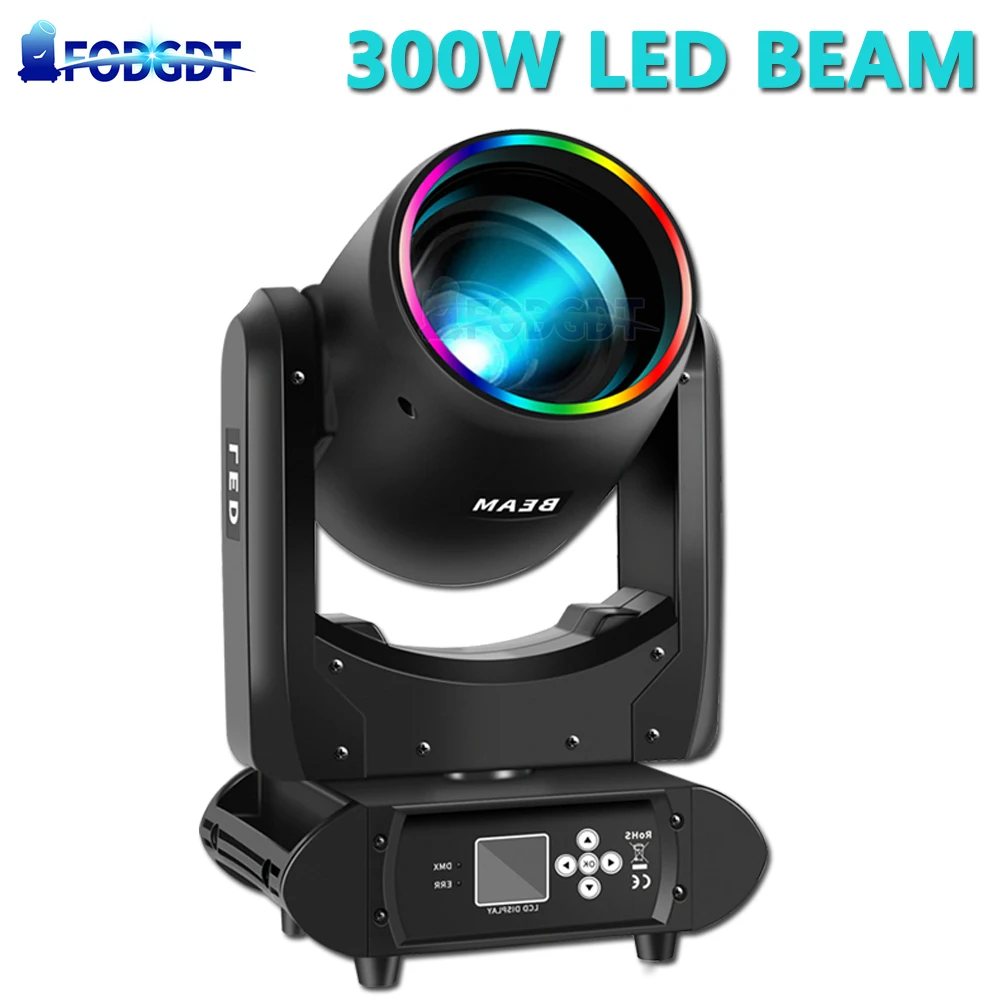 

300W LED Beam Moving Head Lights and Ring With RDM Colorful & Frost For Wedding Concert DJ Disco Stage DMX Contro Lighting Bars