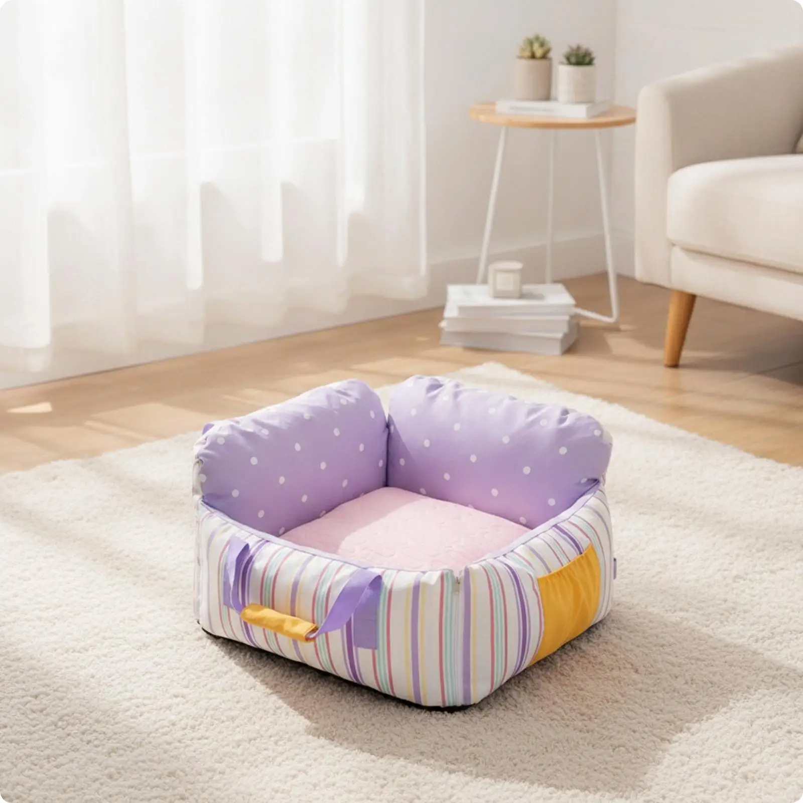 Travel Carrier Oxford Cloth Pet Car Seat Bed Zipper Opening Dog Transport Bag for City Trips
