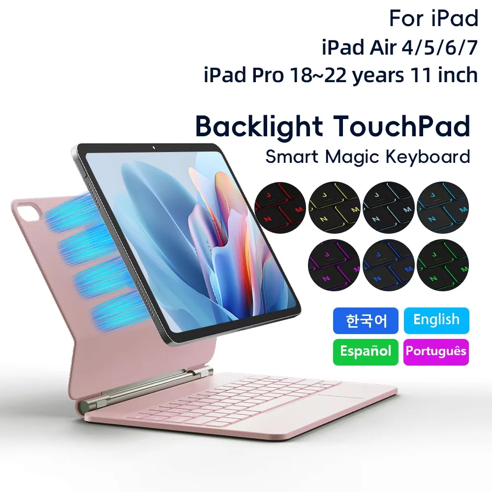 

Magic Keyboard for iPad Air 4 Air 5 Air 6 Air 7 11 inch case for iPad Pro 11 inch 2018-2022 Generation Cover Smart Cover