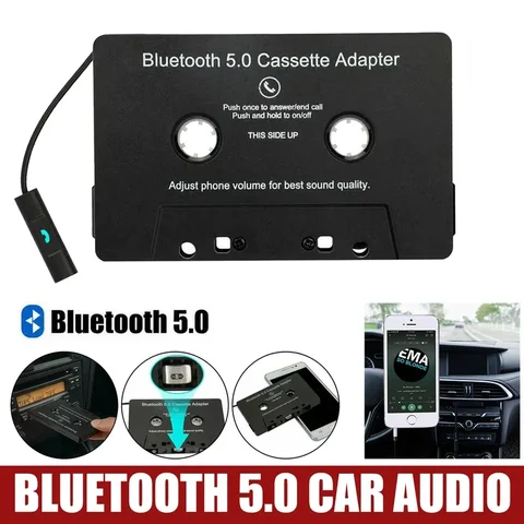 Universal Bluetooth 5.0 Converter Car Tape Converter Car MP3/SBC/stereo Bluetooth Audio Cassette Player AUX Adapter