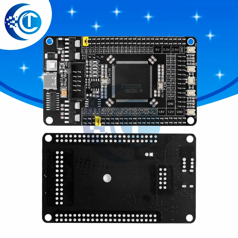Cyclone IV EP4CE6E22C8N FPGA Development Board (Altera): 2.5V Core – Arduino-Compatible for Prototyping