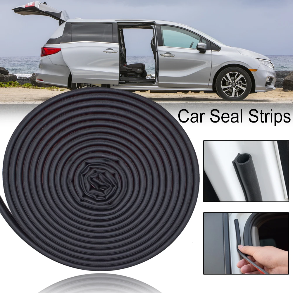 5 M/16.4ft Car Door Seal Strip EPDM Rubber Noise Insulation Anti-Dust Soundproof Seal adhensive For Hyundai KIA Opel Ford Volvo