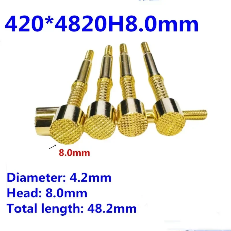 5PCS High Current Needle 420 * 4820H/A/D/E/G Threaded Spring Test  Probe Outer Diameter 4.2mm Length 48.2mm Current 15A
