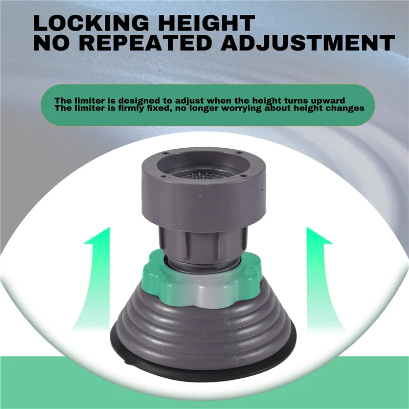 

AUAU-Washing Machine Support Adjustable Height Anti Vibration Washing Machine Foot Pads For Washer And Dryer