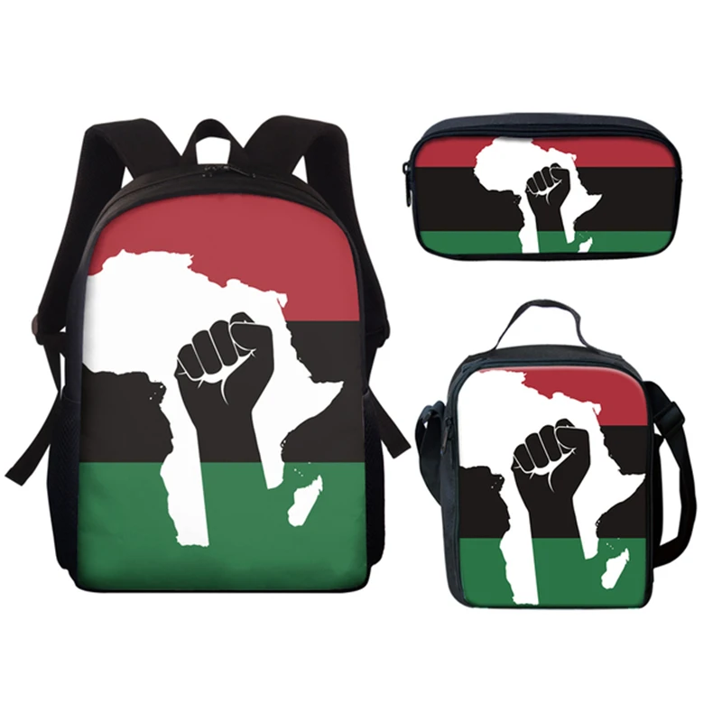 Trendy Popular Peculiar New Flag 3D Print 3pcs/Set Student School Bags Laptop Daypack Backpack Lunch bag Pencil Case
