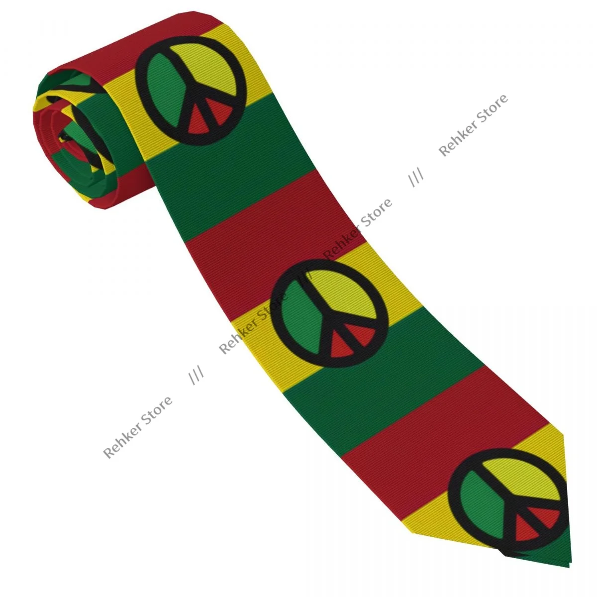 Formal Skinny Neckties Classic Men's Jamaican Reggae Culture Peace Caribbean Country Flag Wedding Tie Gentleman Narrow