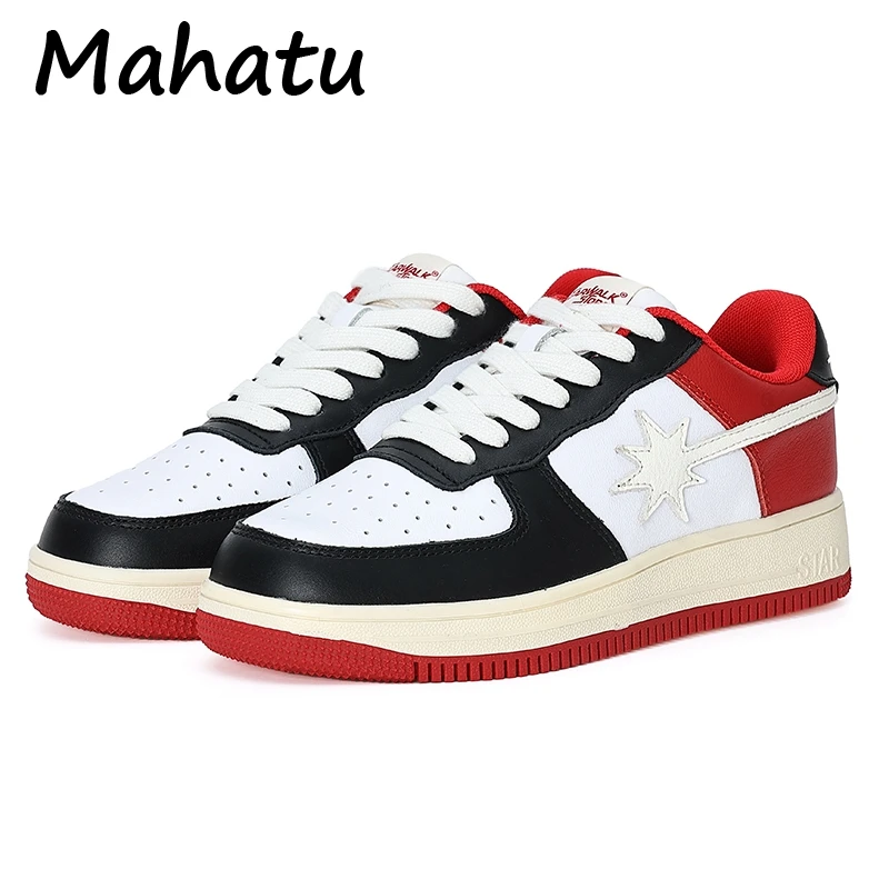 

Men Women Genuine Leather Casual shoes Leisure Sneakers shoes Comfort breathe Air Force Shoes tenis masculino Tennis shoes