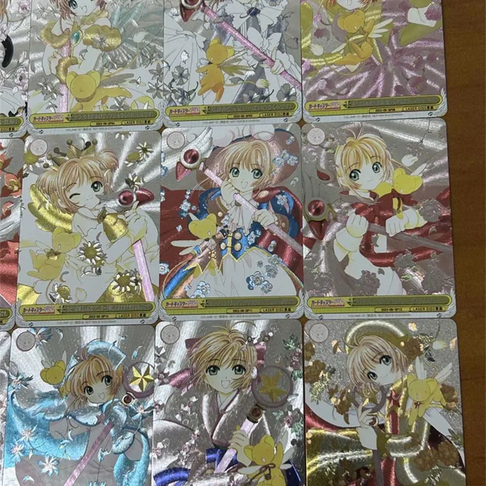 DIY Cardcaptor Sakura Original Series Set 18pcs KINOMOTO SAKURA Cover Painting Rough Flash Anime Collection Card Holiday Gift