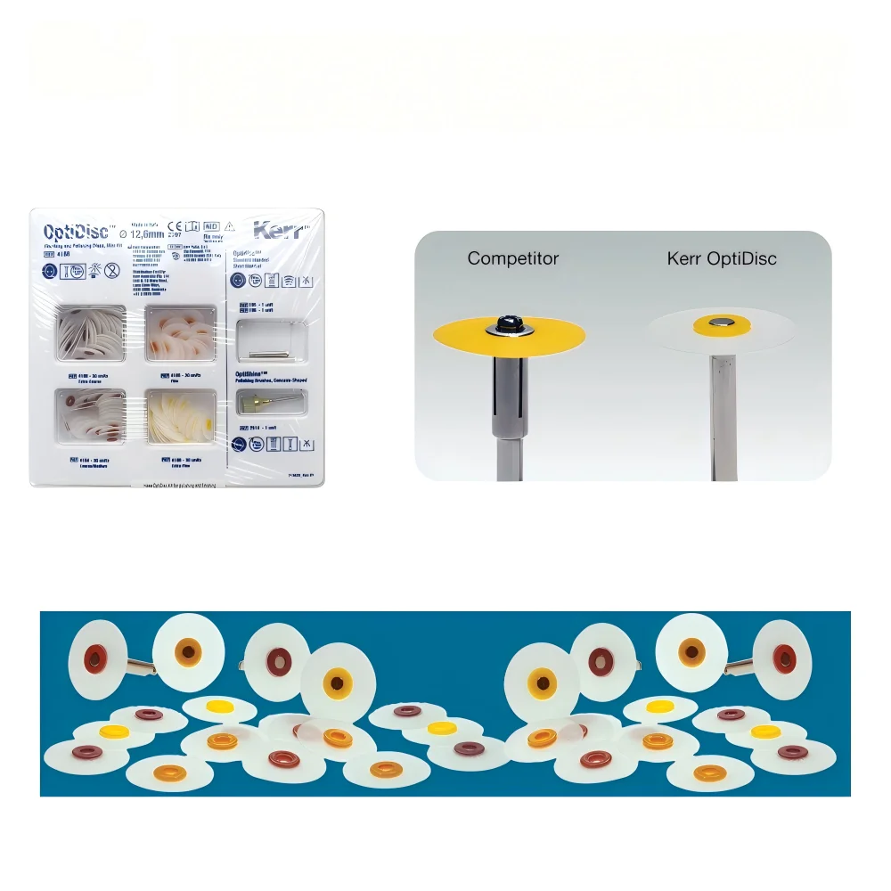 

Набор полировальных дисков Kerr OptiDisc для финишной обработки и полировки композитных материалов, высокоглянцевые стоматологические инструменты
