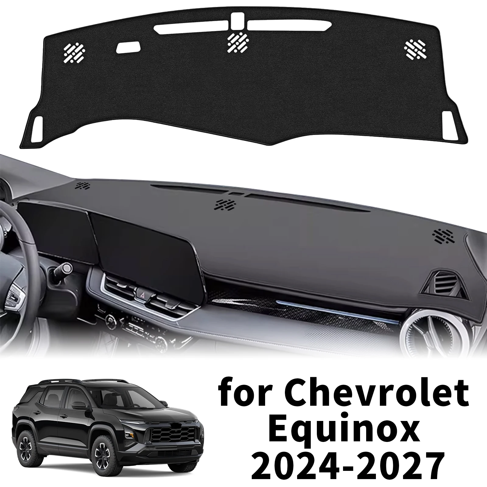 

fit for Chevrolet Equinox 2024-2027 Car Dashmat Dashboard Cover Pad Protective Carpet Leather Accessories DashMat Sunshade