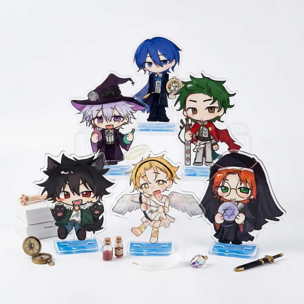 Anime Comic Phantom Busters Mogari Kaoru Eugene Acrylic Stand Keychain 10cm Character Figure Desktop Decoration Collection Gift