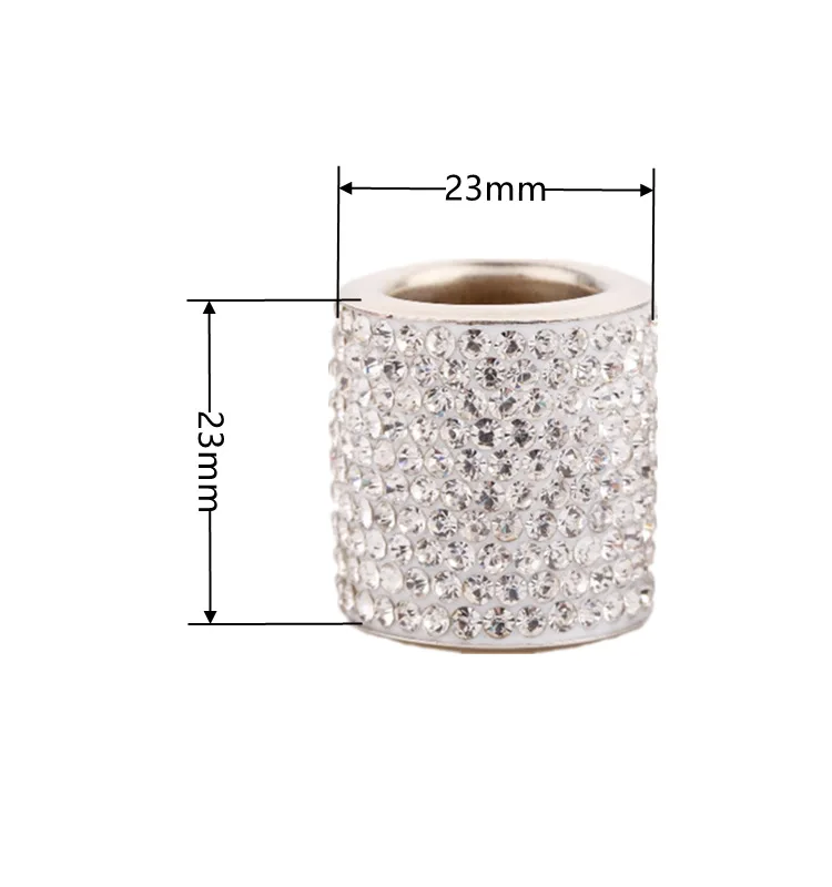 Fashion Shiny Rhinestone Seat Headrest Pole Metal Ring Interior Decoration Car Accessories Headrest Decoration Rhinestone Ring