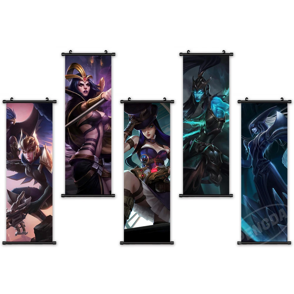 League of Legends Poster Canvas Arcane Series Print Painting Game Wall Artwork Plastic Hanging Scrolls Picture Home Decoration