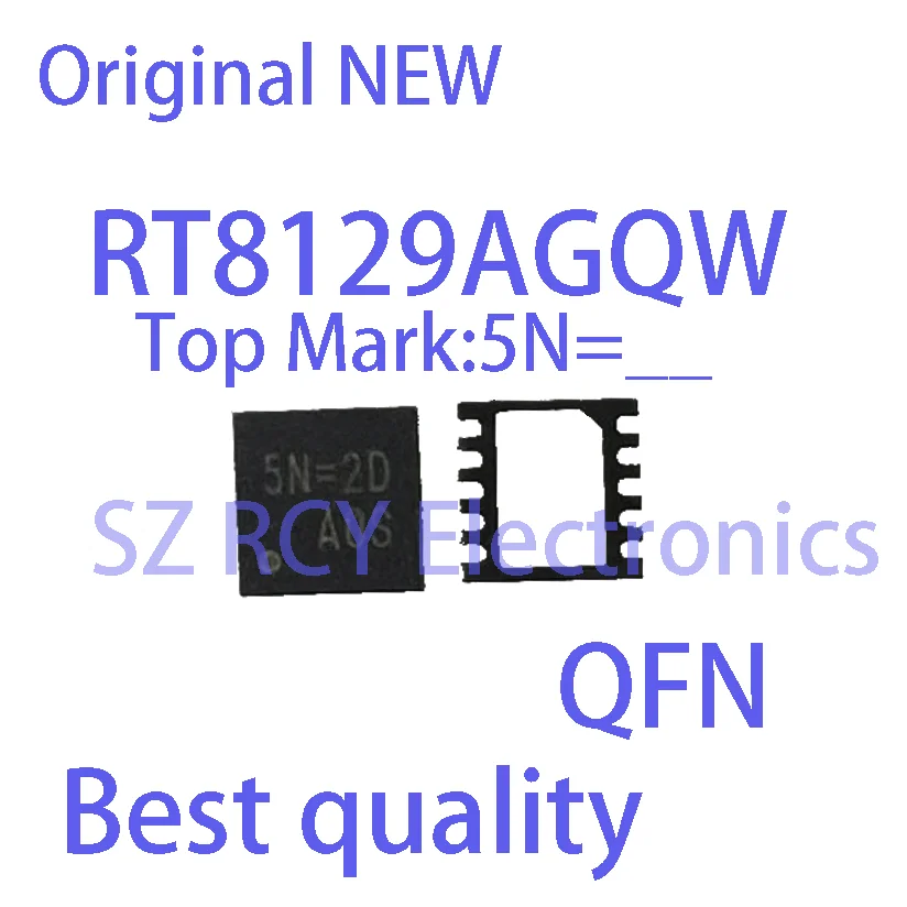 

(5 PCS)NEW RT8129AGQW RT8129A Top Mark 5N= XX QFN Chipset