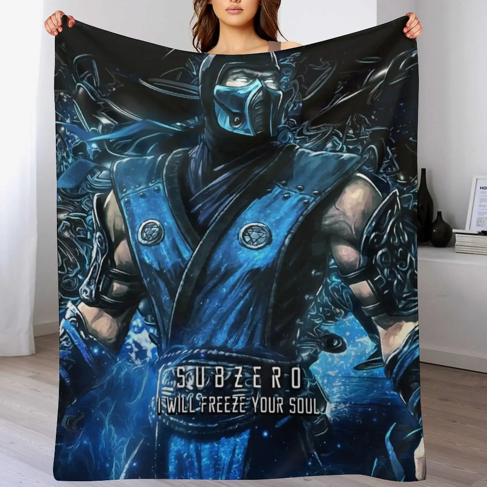 

Mortal Kombat subzero Throw Blanket Extra Large Throw Decorative Sofas Baby Beach Blankets